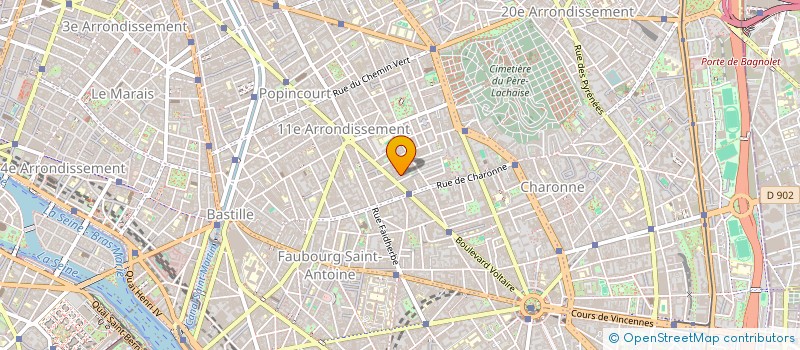 localisation de l'entreprise ASSOCIATION THEATRE DE L ENEIDE  PARIS