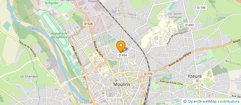 localisation de l'entreprise ASSOCIATION THESIS à MOULINS