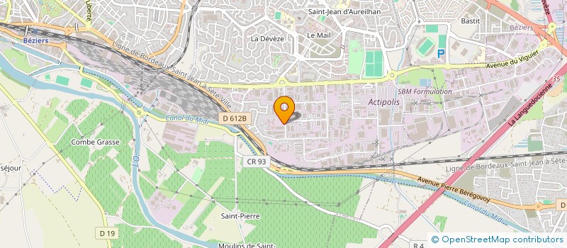 localisation de l'entreprise ASSOCIATION THIERRY ALBOUY  BEZIERS