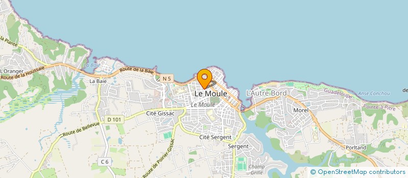 localisation de l'entreprise ASSOCIATION TI GUINE ACTIVE (A.T.G.A.) à LE MOULE