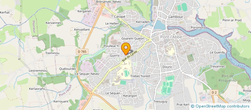 localisation de l'entreprise ASSOCIATION TI LOUSTIG  PONT-L'ABBE