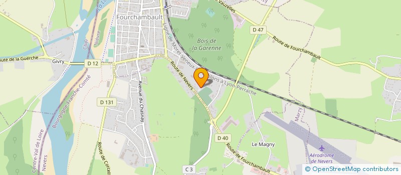 localisation de l'entreprise ASSOCIATION TI NIEVRE  FOURCHAMBAULT