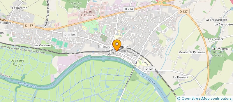 localisation de l'entreprise ASSOCIATION TONNACQUOISE DES ARTISANS COMMERCANTS ET CHEFS D'ENTREPRISE (ATAC)  TONNAY-CHARENTE