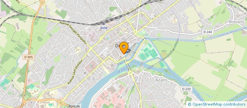 localisation de l'entreprise ASSOCIATION TOURISME ETUDIANT à DOLE