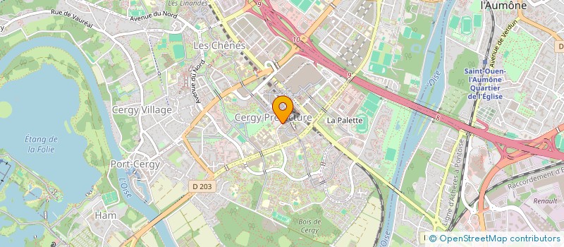 localisation de l'entreprise ASSOCIATION TOURISTIQUE, SPORTIVE ET CULTURELLE DES ADMINISTRATIONS FINANCIERES DU DEPARTEMENT DU VAL D OISE  CERGY