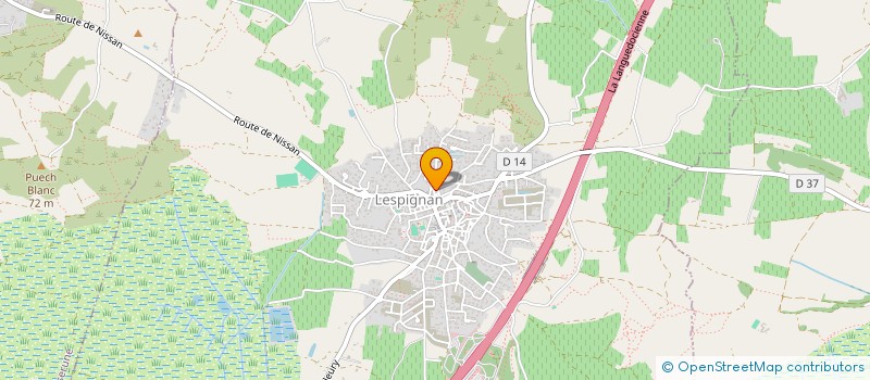 localisation de l'entreprise ASSOCIATION TOUTOU MATOU  LESPIGNAN