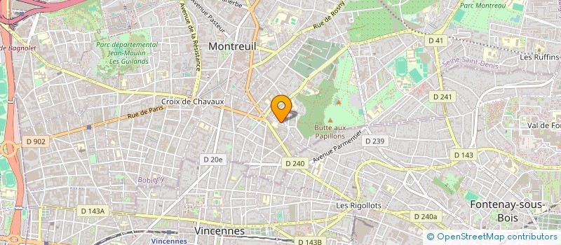 localisation de l'entreprise ASSOCIATION TRAIN DE NUIT à MONTREUIL