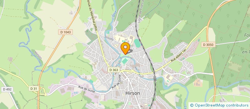 localisation de l'entreprise ASSOCIATION TRANSPORTS COLLECTIFS HIRSONNAIS  HIRSON