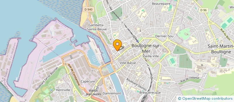localisation de l'entreprise ASSOCIATION TRAVAIL PARTAGE 62 à BOULOGNE-SUR-MER