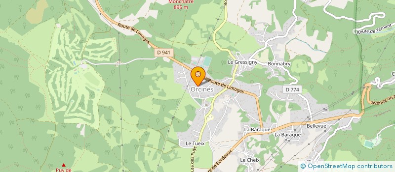 localisation de l'entreprise ASSOCIATION TREC-VOLCANS  ORCINES