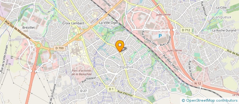 localisation de l'entreprise ASSOCIATION TREGUEUX TENNIS à TREGUEUX