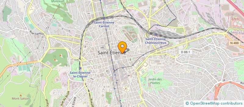 localisation de l'entreprise ASSOCIATION TRIANGLE  SAINT-ETIENNE