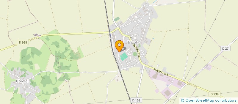 localisation de l'entreprise ASSOCIATION TRICOTOISE DU 3EME AGE LES 3 COQS  TRICOT