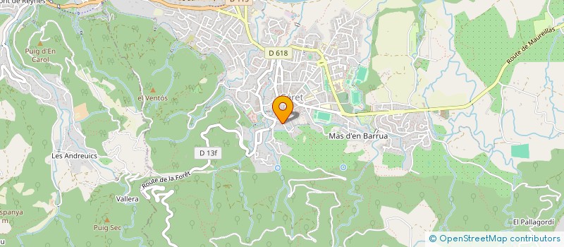 localisation de l'entreprise ASSOCIATION TSURU - SELF DEFENSE - KARATE JUTSU  CERET