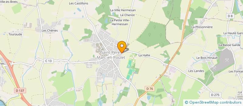 localisation de l'entreprise ASSOCIATION U.N.C. SAINT PERE MARC EN POULET  SAINT-PERE-MARC-EN-POULET