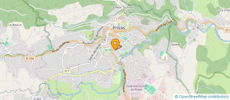 localisation de l'entreprise ASSOCIATION ULYSSE à PRIVAS