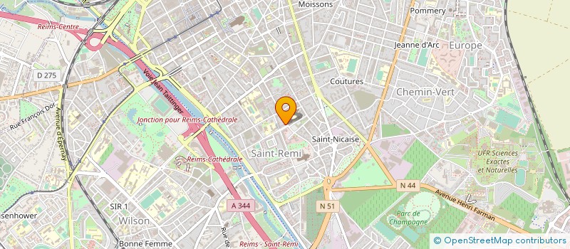 localisation de l'entreprise ASSOCIATION UN AMI  REIMS