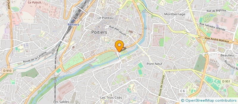 localisation de l'entreprise ASSOCIATION UN AUTRE FUTUR à POITIERS