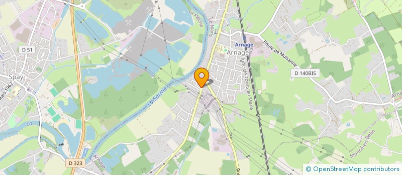 localisation de l'entreprise ASSOCIATION UN SOURIRE, UN ESPOIR.  ARNAGE