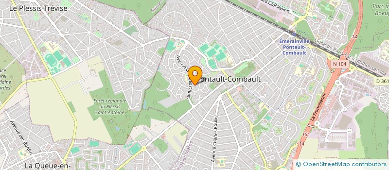 localisation de l'entreprise ASSOCIATION UN TOIT D'AMOUR à PONTAULT-COMBAULT