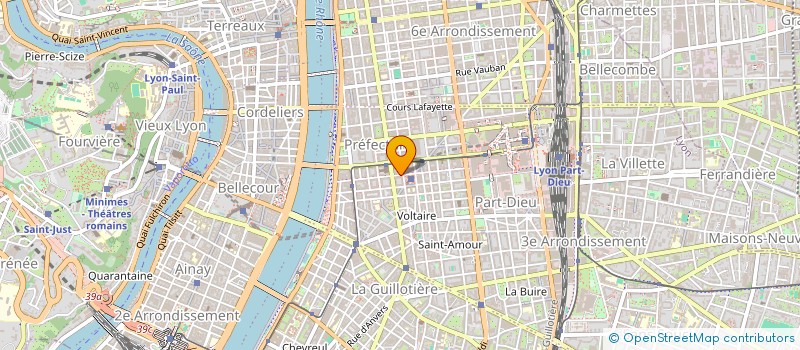 localisation de l'entreprise ASSOCIATION UNI-TERRE  LYON 3EME