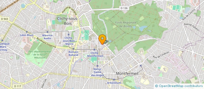 localisation de l'entreprise ASSOCIATION UNION DEVELOPPEMENT BOINADJI à CLICHY-SOUS-BOIS