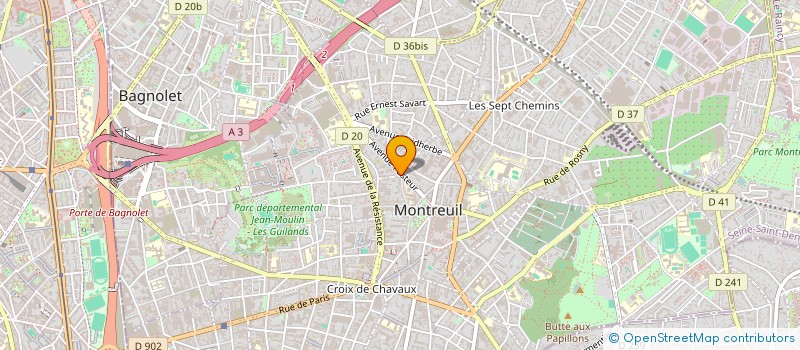 localisation de l'entreprise ASSOCIATION UNISAVIE DES BABAYAGAS à MONTREUIL