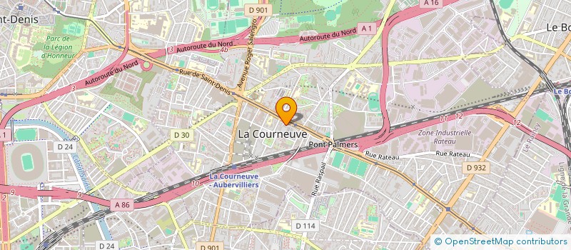 localisation de l'entreprise ASSOCIATION UNLI PHILIPPE ROUX à LA COURNEUVE