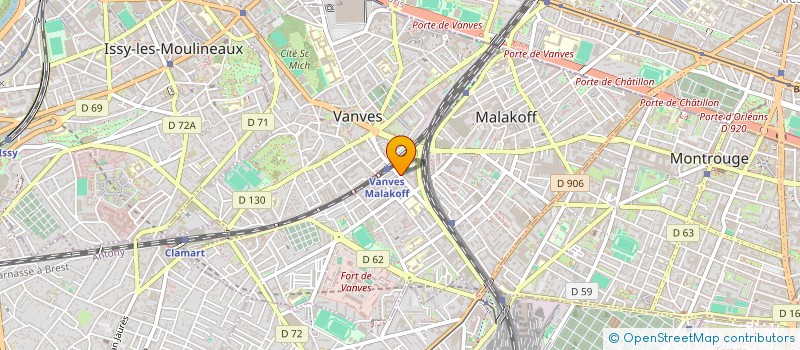 localisation de l'entreprise ASSOCIATION URBAINE CULTURE PRODUCTION  MALAKOFF