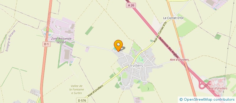 localisation de l'entreprise ASSOCIATION URVILLERS TENNIS  URVILLERS