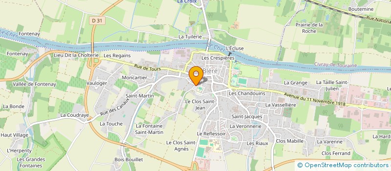 localisation de l'entreprise ASSOCIATION USEP  BLERE