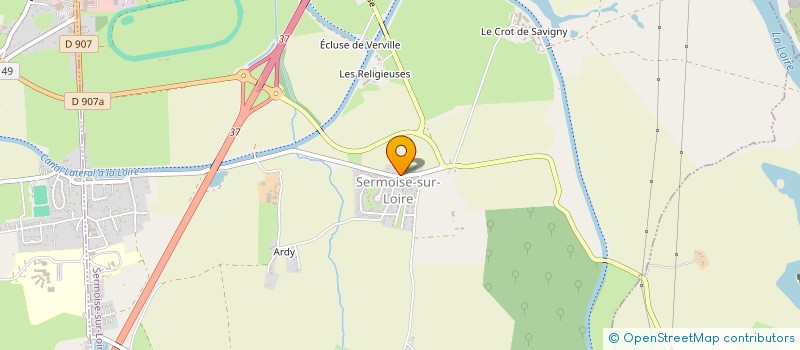 localisation de l'entreprise ASSOCIATION USEP CHALLUY SERMOISE à SERMOISE-SUR-LOIRE