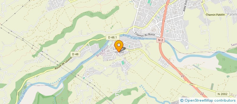 localisation de l'entreprise ASSOCIATION USEP DE L ECOLE ELEMENTAIRE RIVIERE DU MAT LES HAUTS  BRAS-PANON