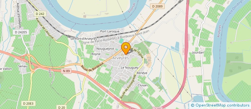 localisation de l'entreprise ASSOCIATION USEP DE L'ECOLE MATERNELLE PUBLIQUE D'ARVEYRES  ARVEYRES