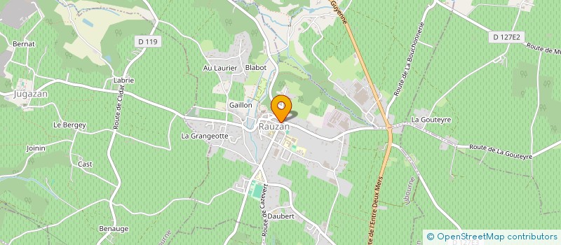 localisation de l'entreprise ASSOCIATION USEP DE L'ECOLE PRIMAIRE DE RAUZAN  RAUZAN