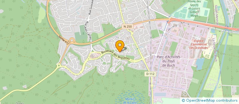 localisation de l'entreprise ASSOCIATION USEP DE L'ECOLE PUBLIQUE DE MIQUELOTS à LA TESTE-DE-BUCH