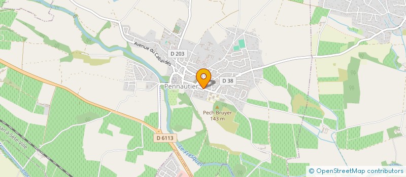 localisation de l'entreprise ASSOCIATION USEP DE LA  MATERNELLE DE PENNAUTIER  PENNAUTIER