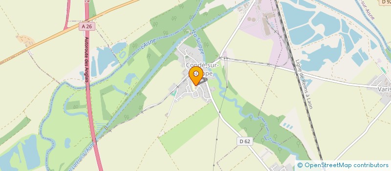 localisation de l'entreprise ASSOCIATION USEP DES ECOLES DU SECTEUR DE GUIGNICOURT  CONDE-SUR-SUIPPE