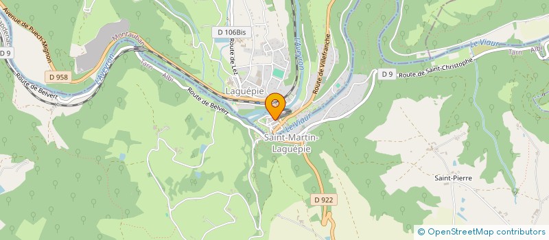 localisation de l'entreprise ASSOCIATION USEP ECOLE PUBLIQUE DE LAGUEPIE  LAGUEPIE