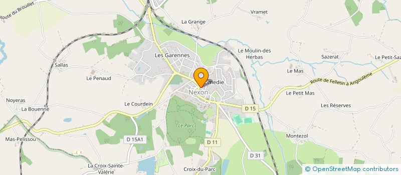 localisation de l'entreprise ASSOCIATION V'LA AUT'CHOSE à NEXON