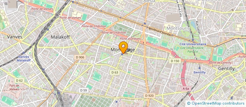 localisation de l'entreprise ASSOCIATION VACANCES 6-18 à MONTROUGE
