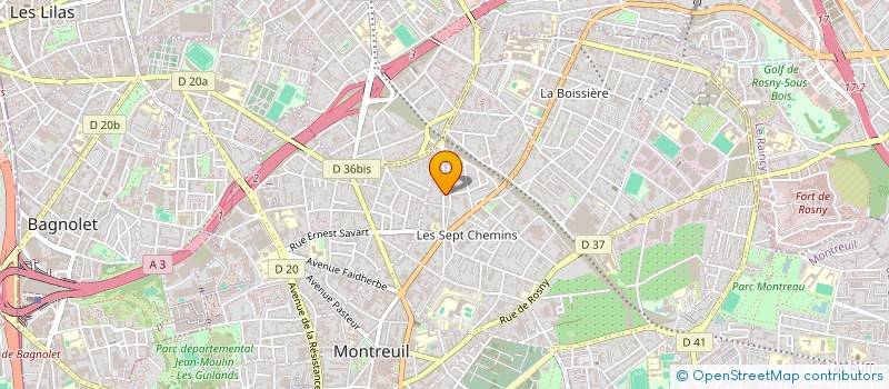 localisation de l'entreprise ASSOCIATION VACANCES ET CULTURE à MONTREUIL