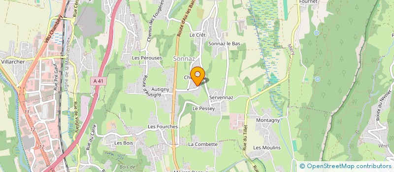 localisation de l'entreprise ASSOCIATION VANNERIE ET MARQUETERIE DE SONNAZ  SONNAZ