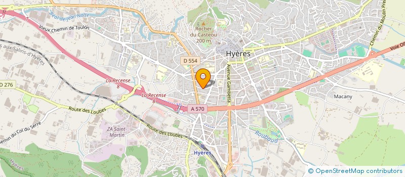 localisation de l'entreprise ASSOCIATION VAROISE DE SPORT ADAPTE à HYERES