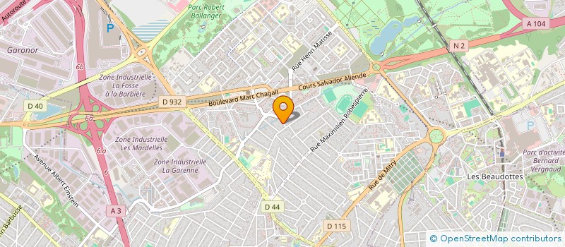 localisation de l'entreprise ASSOCIATION VERO ET DOMI - LES 3A à AULNAY-SOUS-BOIS