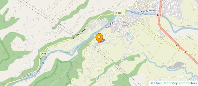 localisation de l'entreprise ASSOCIATION VERT L'INSERTION LA VALORISATION DU PATRIMOINE ET DE L'ENVIRONNEMENT  BRAS-PANON