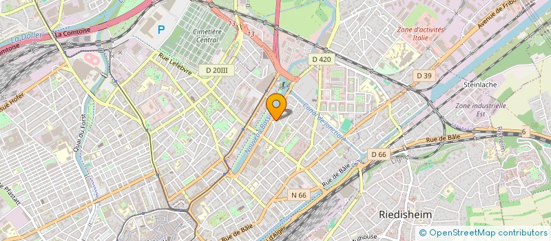 localisation de l'entreprise ASSOCIATION VEUVES DE GUERRE  MULHOUSE