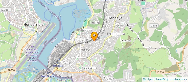 localisation de l'entreprise ASSOCIATION VIA COPRO DANSE MUSIQUE THEATRE  HENDAYE