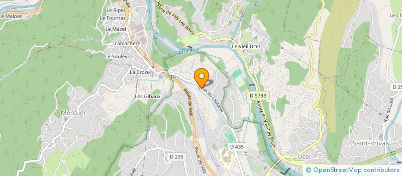 localisation de l'entreprise ASSOCIATION VIBRANCE  AUBENAS