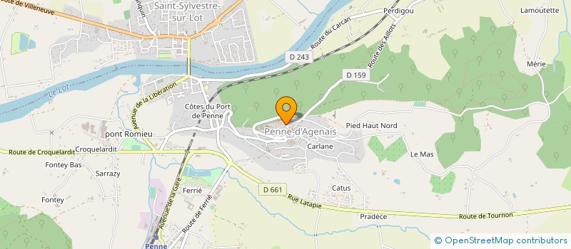 localisation de l'entreprise ASSOCIATION VIE ET PARTAGE à PENNE-D'AGENAIS